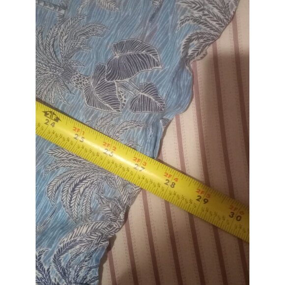 Tori Richard Shirt Men XL Blue Floral Hawaiian Print Button Up Casual Vacation - Picture 13 of 13